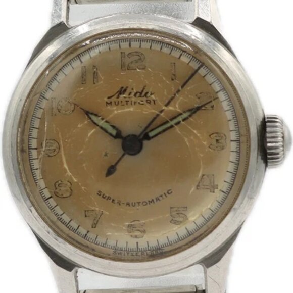 Vintage 25mm Mido Multifort Ladies Automatic Wristwatch 717 Swiss Steel main image 7